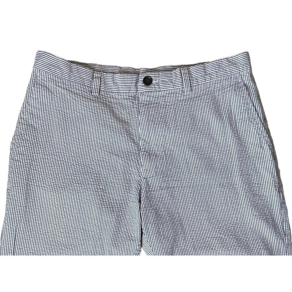 Brooks Brothers Seersucker Striped Blue Shorts Men's Size 34 Cotton - Picture 2 of 7